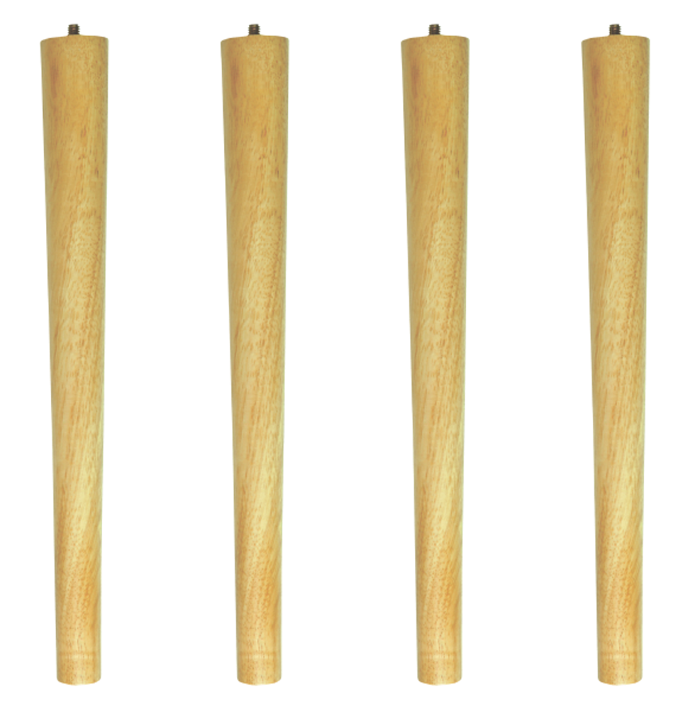 Set of 4 Tan Wooden Legs